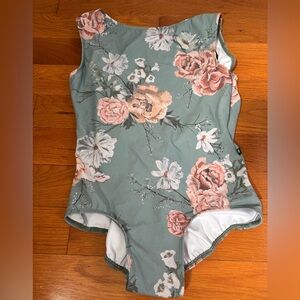 Luckyleo steel blue floral Adult XL Leotard